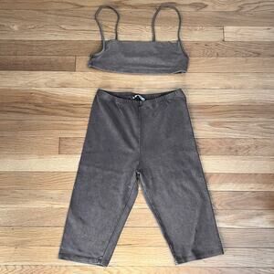 Kikiriki Long Line Shorts & Backless Bralette Set - Size S